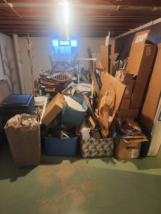 Roll-off dumpster container at job site for Yard Waste Dumpster Rental in Minoa